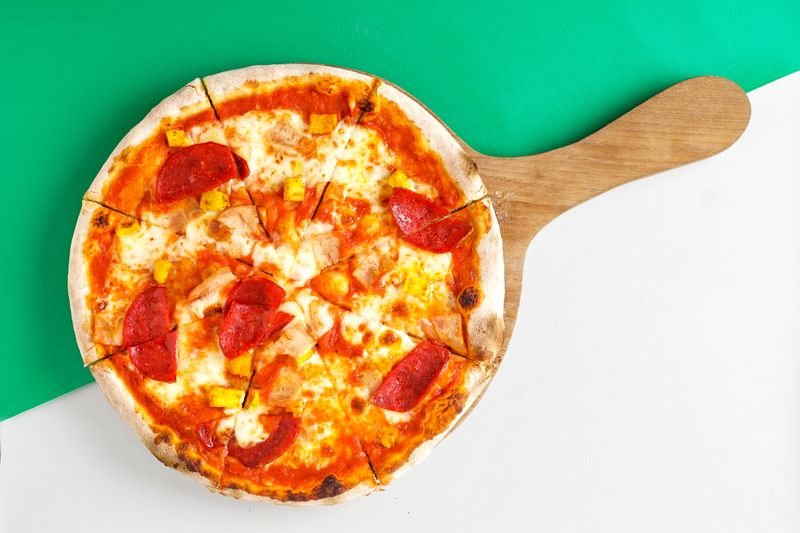 Supreme meat lovers pizza with multiple toppings