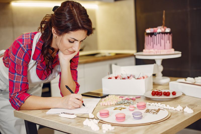Pizza inn skilled pastry chef crafting desserts